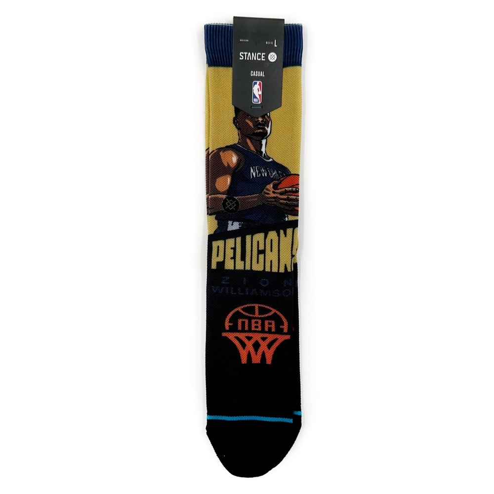 Stance Graded Zion Williamson Crew Socks Mens Large NBA New Orleans Pelicans